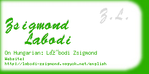 zsigmond labodi business card